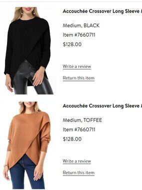 Bundle of 2 Accouchee Crossover Nursing Tops